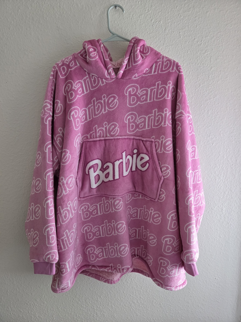 Barbie Pink Logo Hooded Pullover NWOT